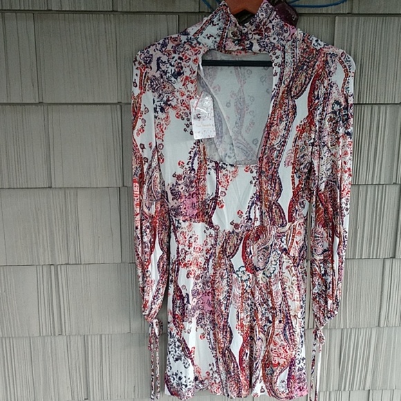 SOLD🌼FREE PEOPLE All Dolled Up Paisley Mini Dress - Picture 5 of 8